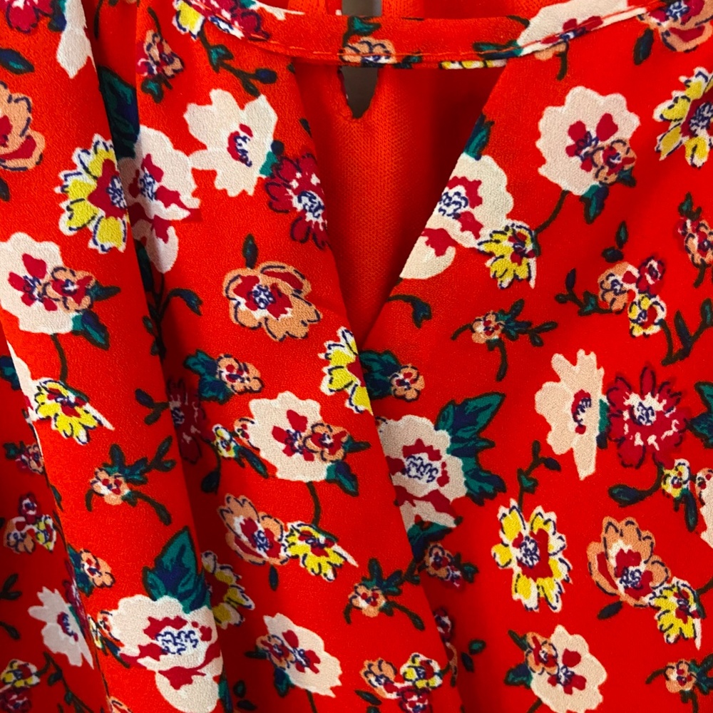 Francesca's Collection red floral mini dress - Picture 3 of 8